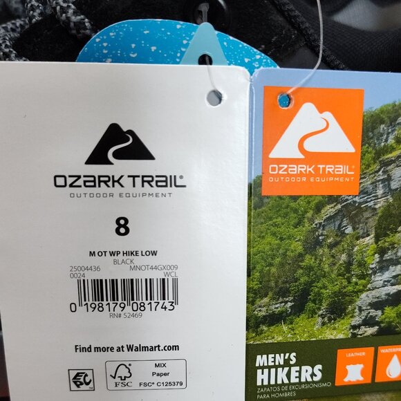 Ozark Trail Waterproof Hikers Low-Top Men Size 8 Leather Upper Outdoor Trail NIB - Picture 10 of 11